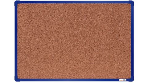 Obrázek produktu: boardOK Korková tabule s hliníkovým rámem 60 × 90 cm, modrý rám