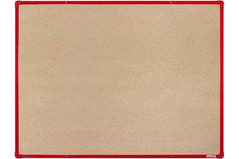 Levně BoardOK Tabule s textilním povrchem 120 × 90 cm, červený rám