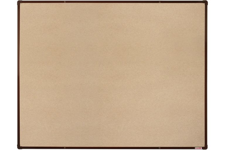 Levně BoardOK Tabule s textilním povrchem 120 × 90 cm, hnědý rám
