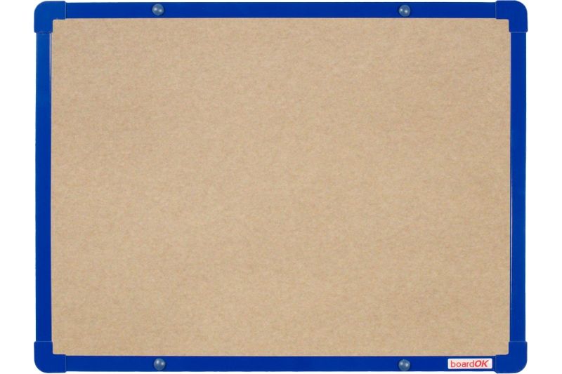 BoardOK Tabule s textilním povrchem 60 × 45 cm, modrý rám