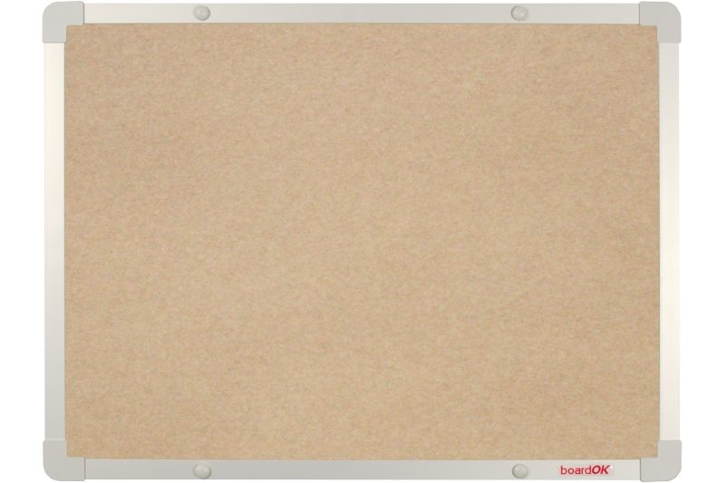 BoardOK Tabule s textilním povrchem 60 × 45 cm, stříbrný rám