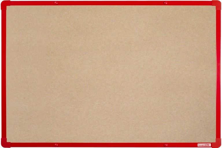 Levně BoardOK Tabule s textilním povrchem 60 × 90 cm, červený rám
