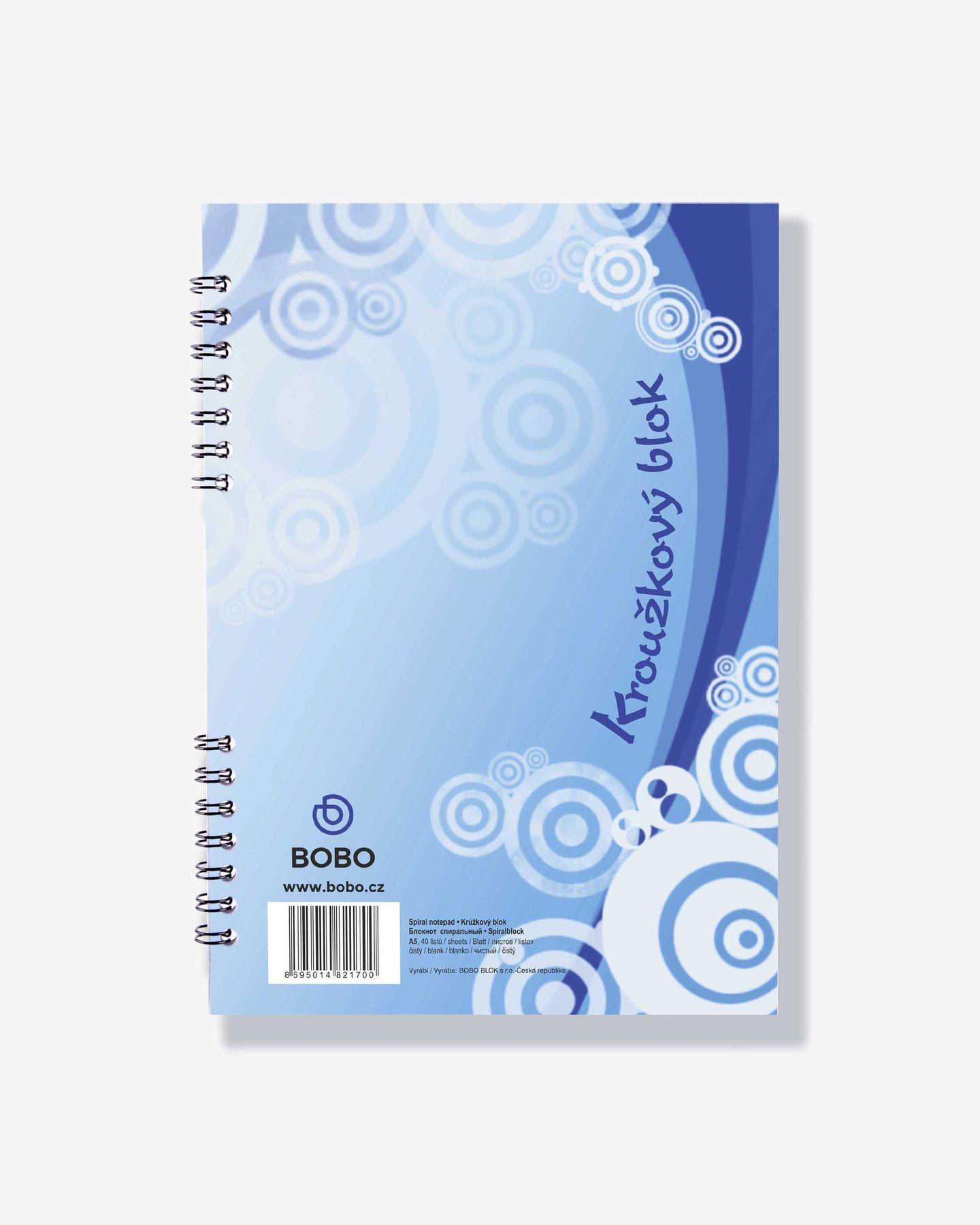 BOBO Blok s boční spirálou A5 40 listů - čistý