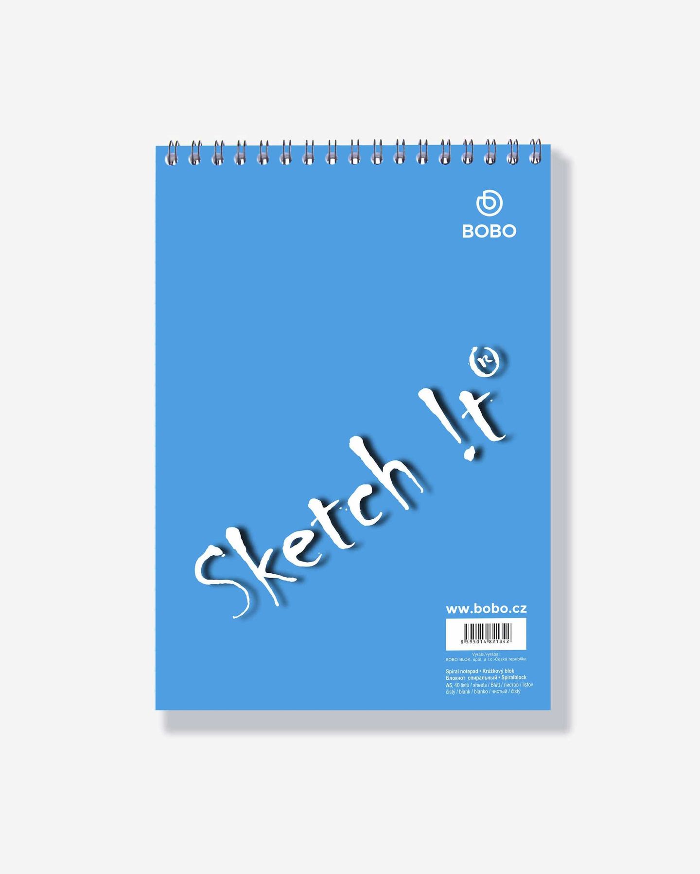 BOBO Blok s horní spirálou A5 40 listů - čistý
