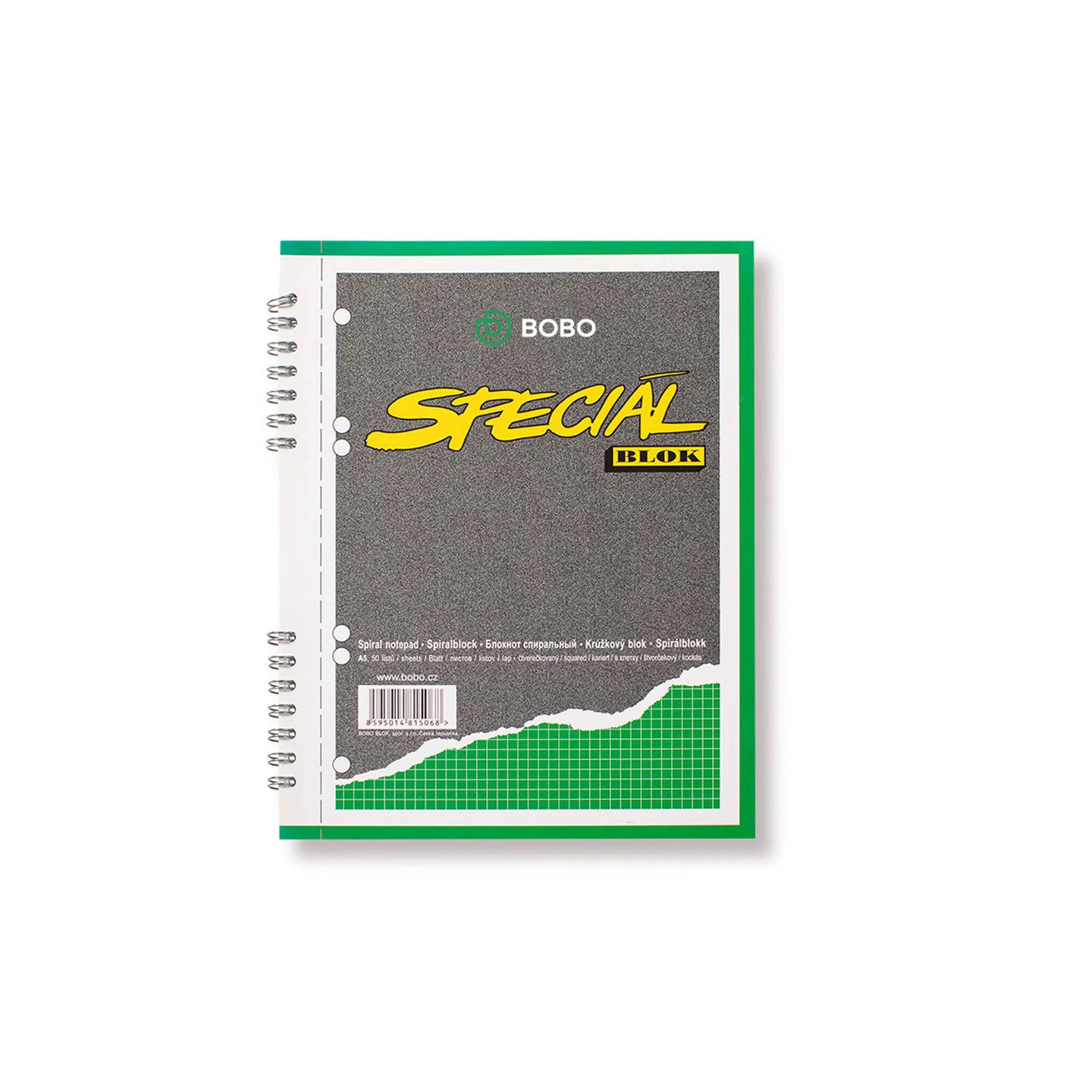 BOBO Blok Speciál s vazbou TWIN WIRE A5 - čtverečkovaný