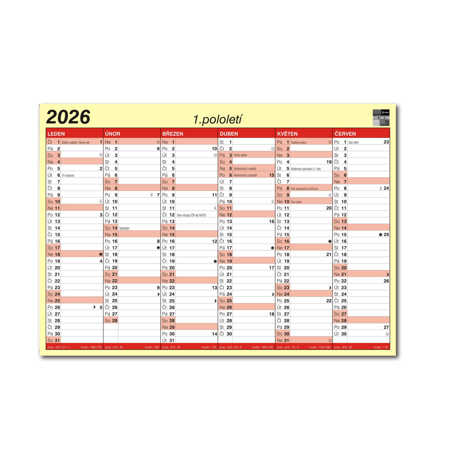 BOBO Kalendář lístkový 2026 A4