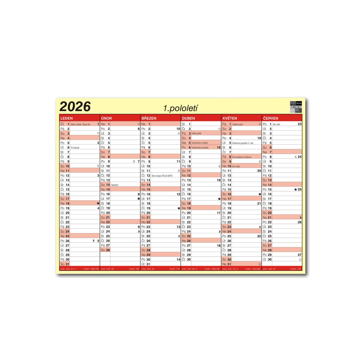 BOBO Kalendář lístkový 2026 A5