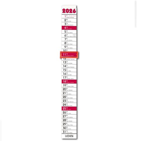 Obrázek produktu: BOBO Kalendář nástěnný 2026 vázanka úzká