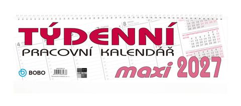 Obrázek produktu: BOBO Kalendář stolní 2027 pracovní MAXI, týdenní, sloupcový