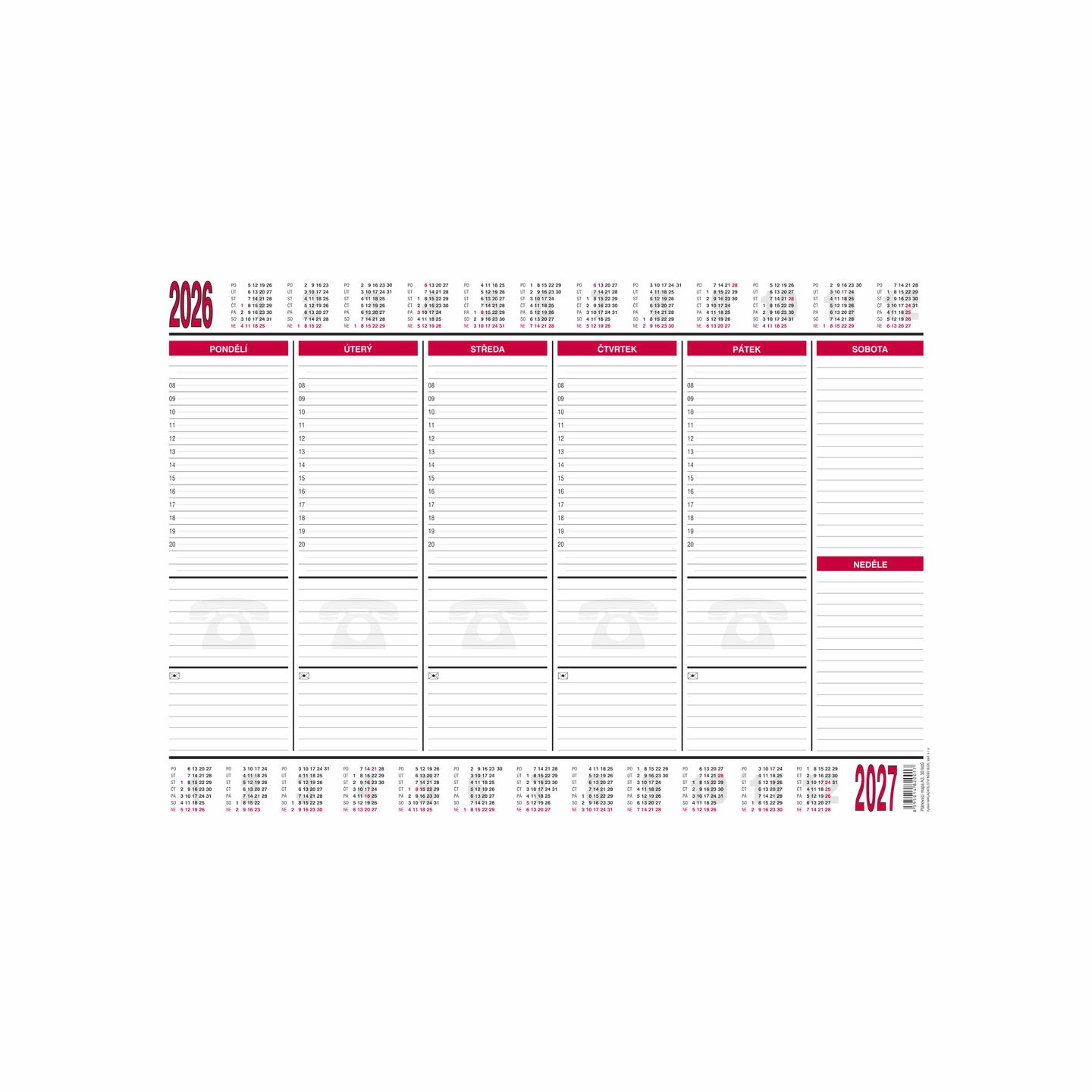 BOBO Plánovací podložka na stůl A3 - 30 listů