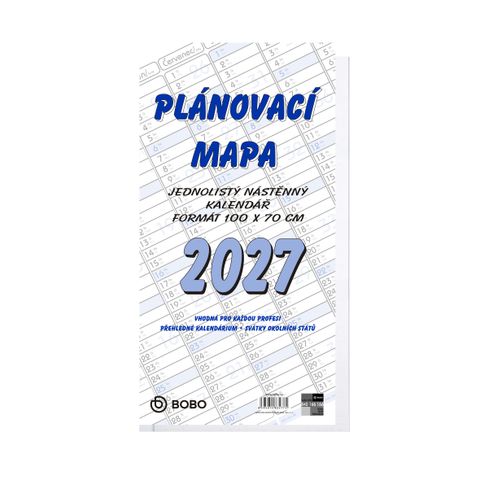 Obrázek produktu: BOBO Plánovací roční mapa 2027 B1, skládaná