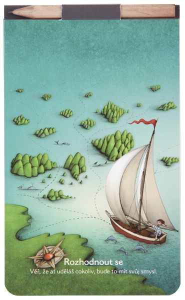 BOBO Poznámkový blok Duhová kočka - Rozhodnout se