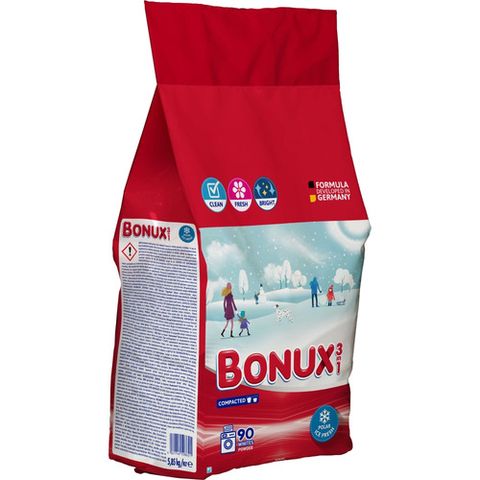 Obrázek produktu: Bonux prací prášek 3v1 Ice White Polar Ice - 5,85 kg (90 dávek)