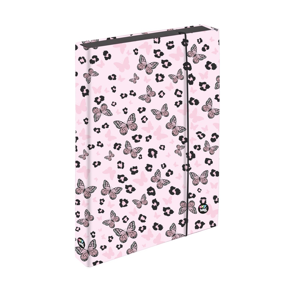 Box na sešity A4 Jumbo Oxy Next - Butterfly pink