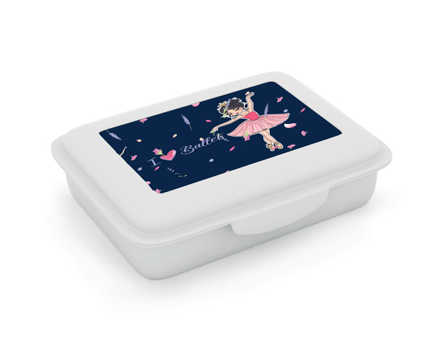 Box na svačinu s přihrádkou - Baletka