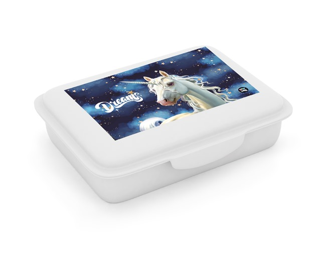 Box na svačinu s přihrádkou - Unicorn