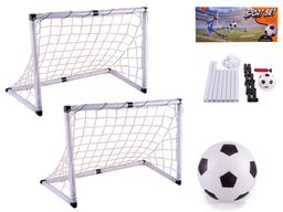 Obrázek produktu: Branka fotbalová 68 x 45 x 35 cm - 2 ks s míčkem a pumpičkou