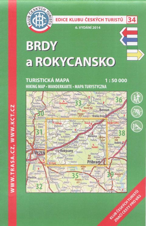 Obrázek produktu: Brdy a Rokycansko - mapa KČT č.34 - 1:50t