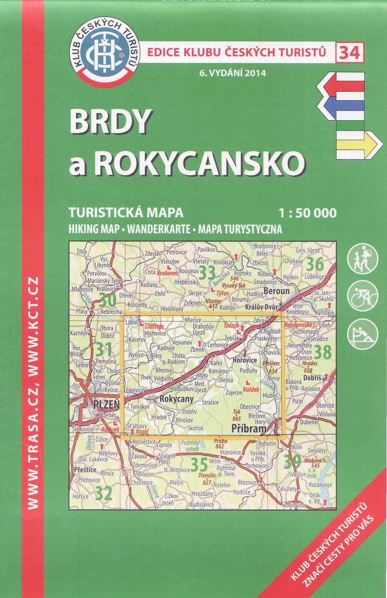 KČT 34 Brdy a Rokycansko 1:50 000