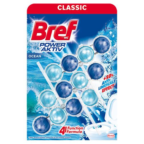 Bref Power Aktiv Classic - WC blok - Ocean, 3 x 50 g