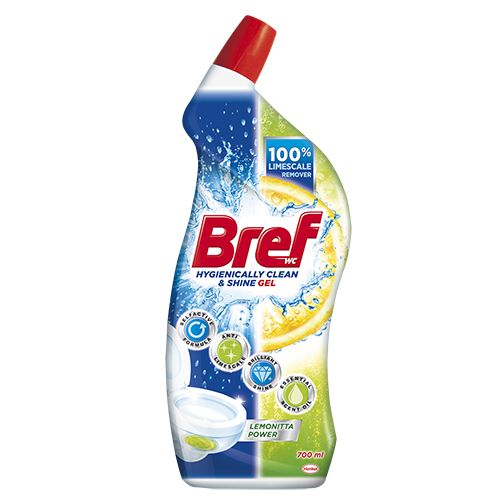 Bref Power Aktiv - WC gel - Lemon, 700 ml