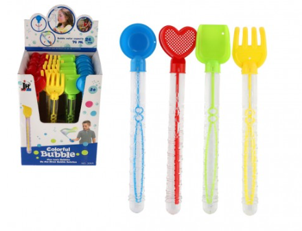 Bublifuk 70 ml trubice 28 cm s nářadím na písek, mix druhů