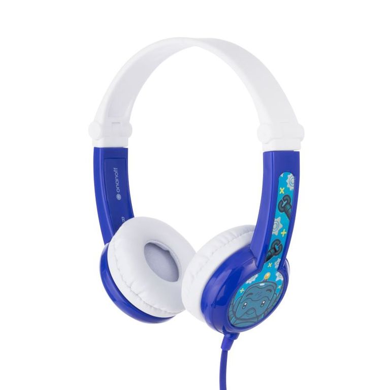 BuddyPhones Connect - dětská drátová sluchátka s mikrofonem, modrá