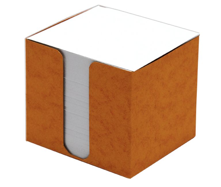 CAESAR OFFICE Špalíček nelepený 8,5 × 8,5 × 8 cm v krabičce - oranžová