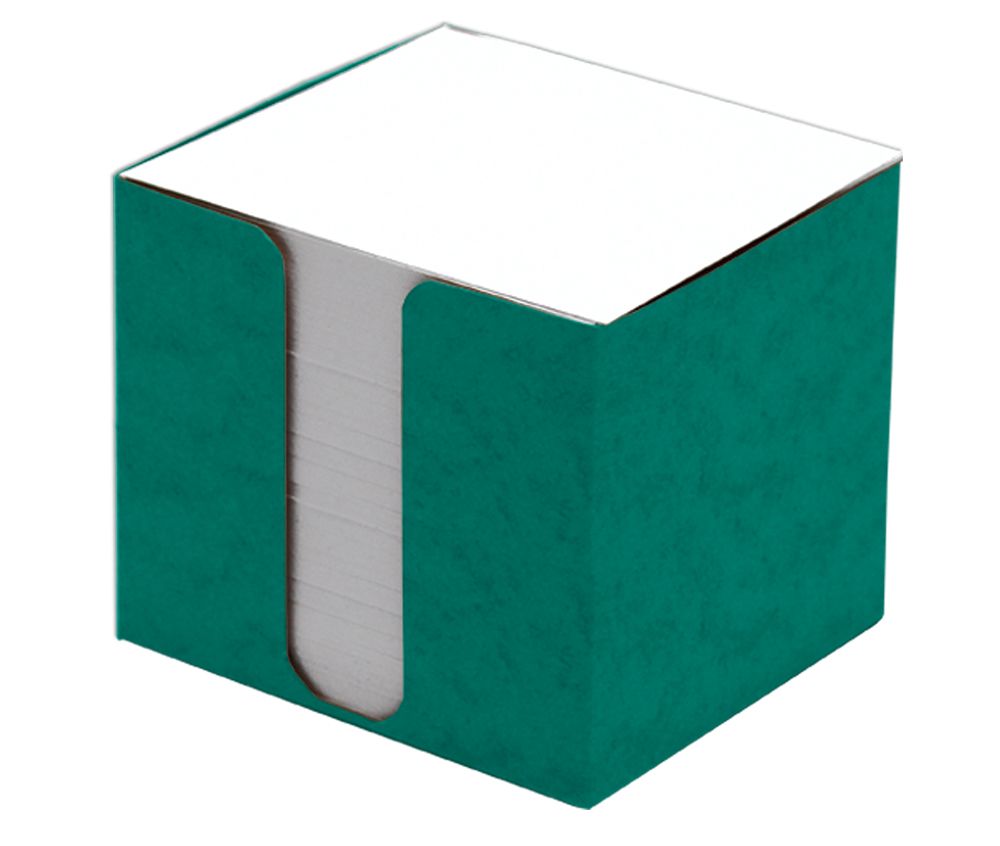 CAESAR OFFICE Špalíček nelepený 8,5 × 8,5 × 8 cm v krabičce - zelená