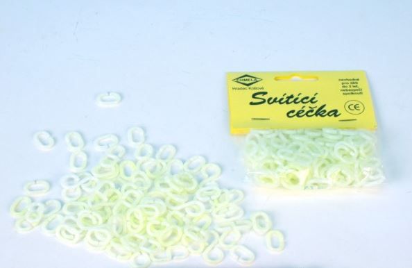 Céčka svítící plast v sáčku 10x10cm