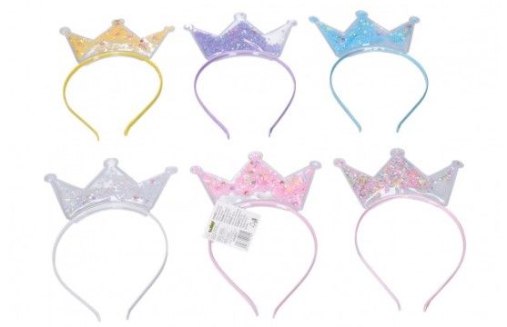 Čelenka s ozdobou korunka, mix barev