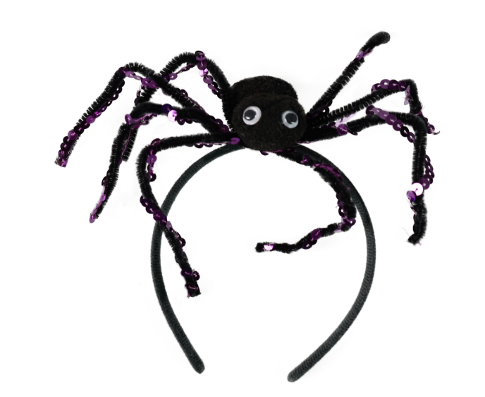 Čelenka halloween s černým pavoukem