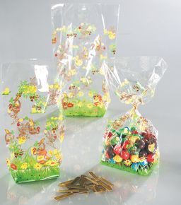 Obrázek produktu: Celofánové sáčky s velikonočním potiskem - 145 × 235 mm, 10 kusů
