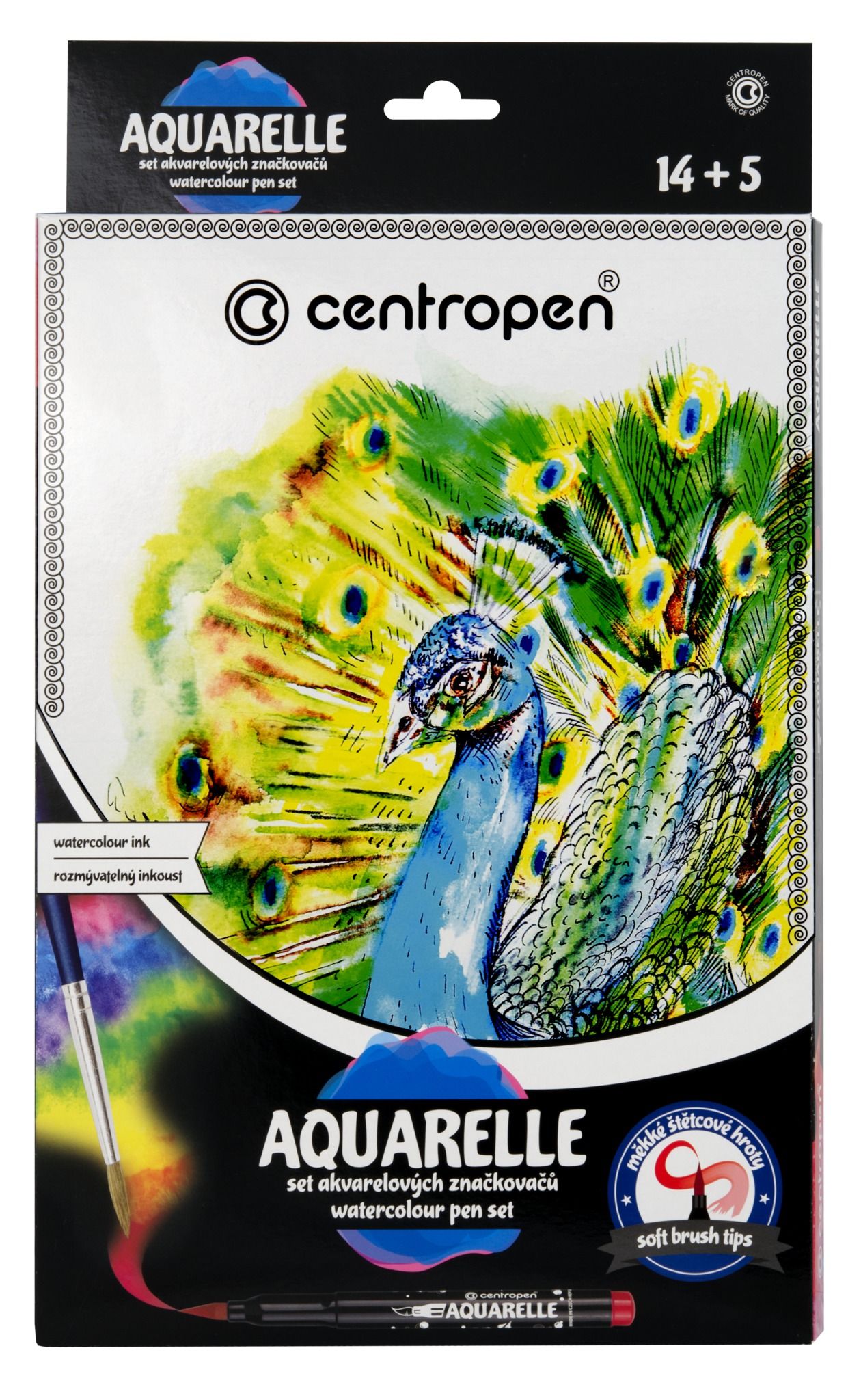 Centropen Akvarelový set 9383, 14 ks + 5 ks