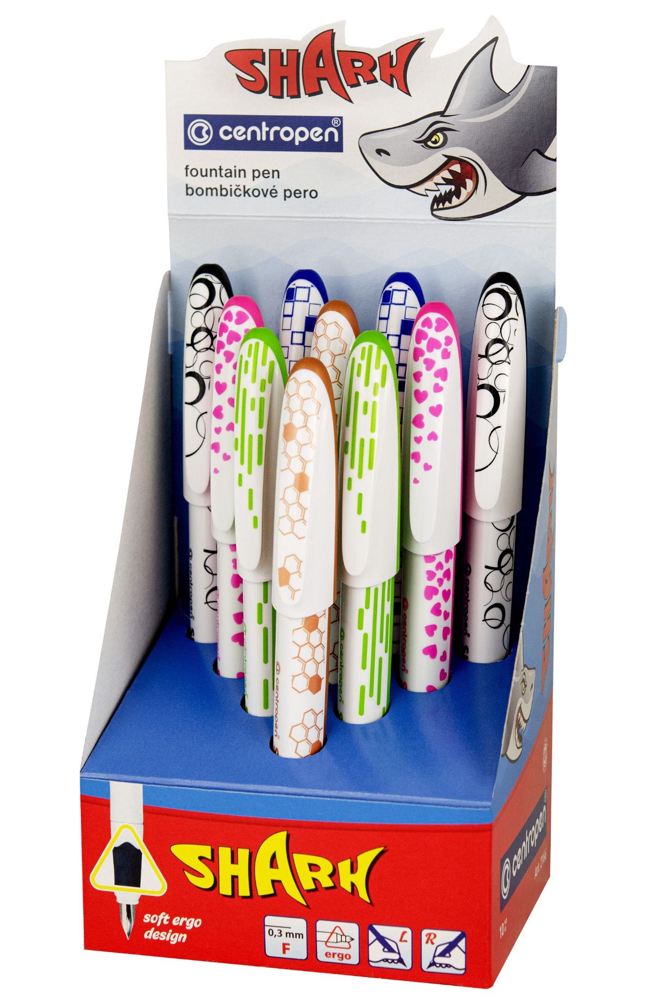 Centropen Bombičkové pero 2166 Shark - mix barev