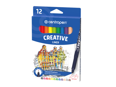 Obrázek produktu: Centropen Creative liner 2521 0,3 mm - sada 12 barev