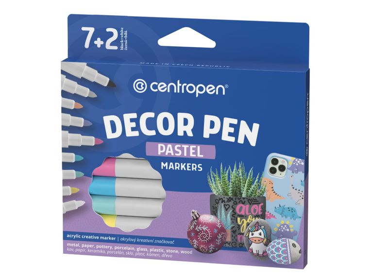 Levně Centropen Decor pen Pastel 2738/7+2
