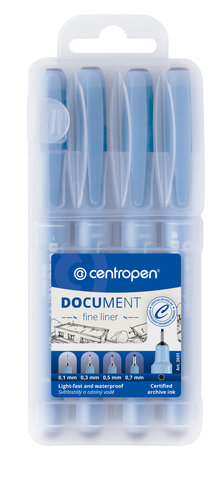 Popisovač CENTROPEN 2631/4 sada černá liner CENTROPEN, a.s.