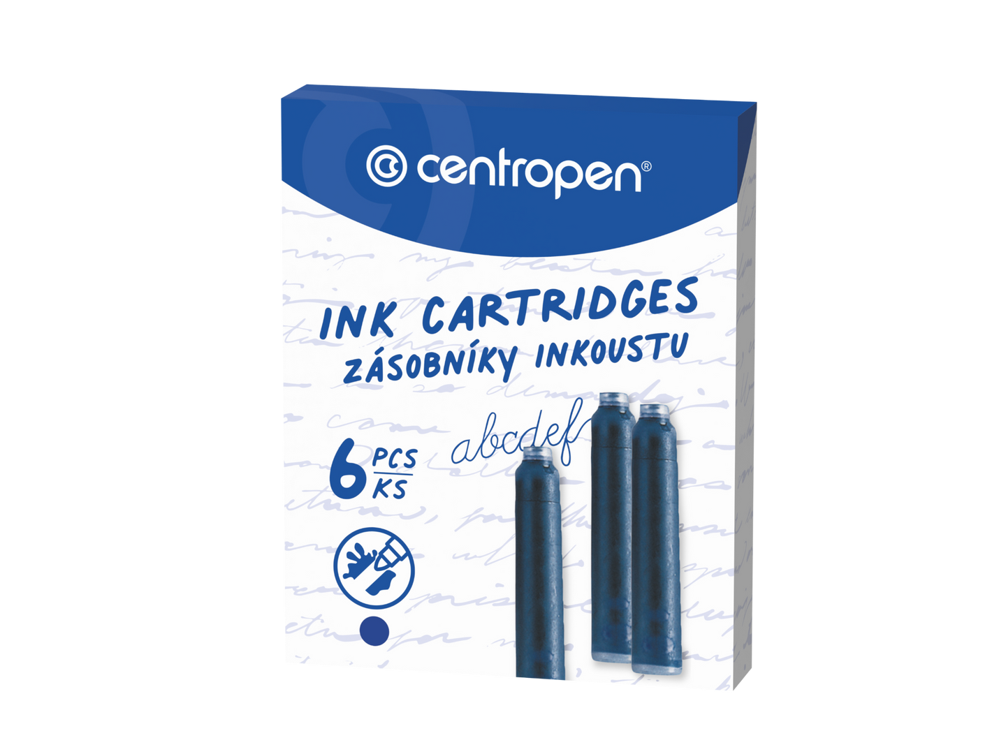 Centropen Inkoustové bombičky 10 ks - modré