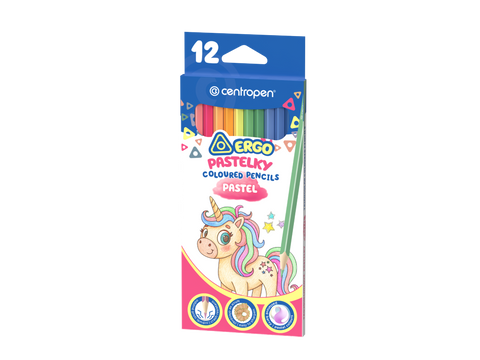 Obrázek produktu: Centropen Pastelky trojhranné pastelové - 12 ks