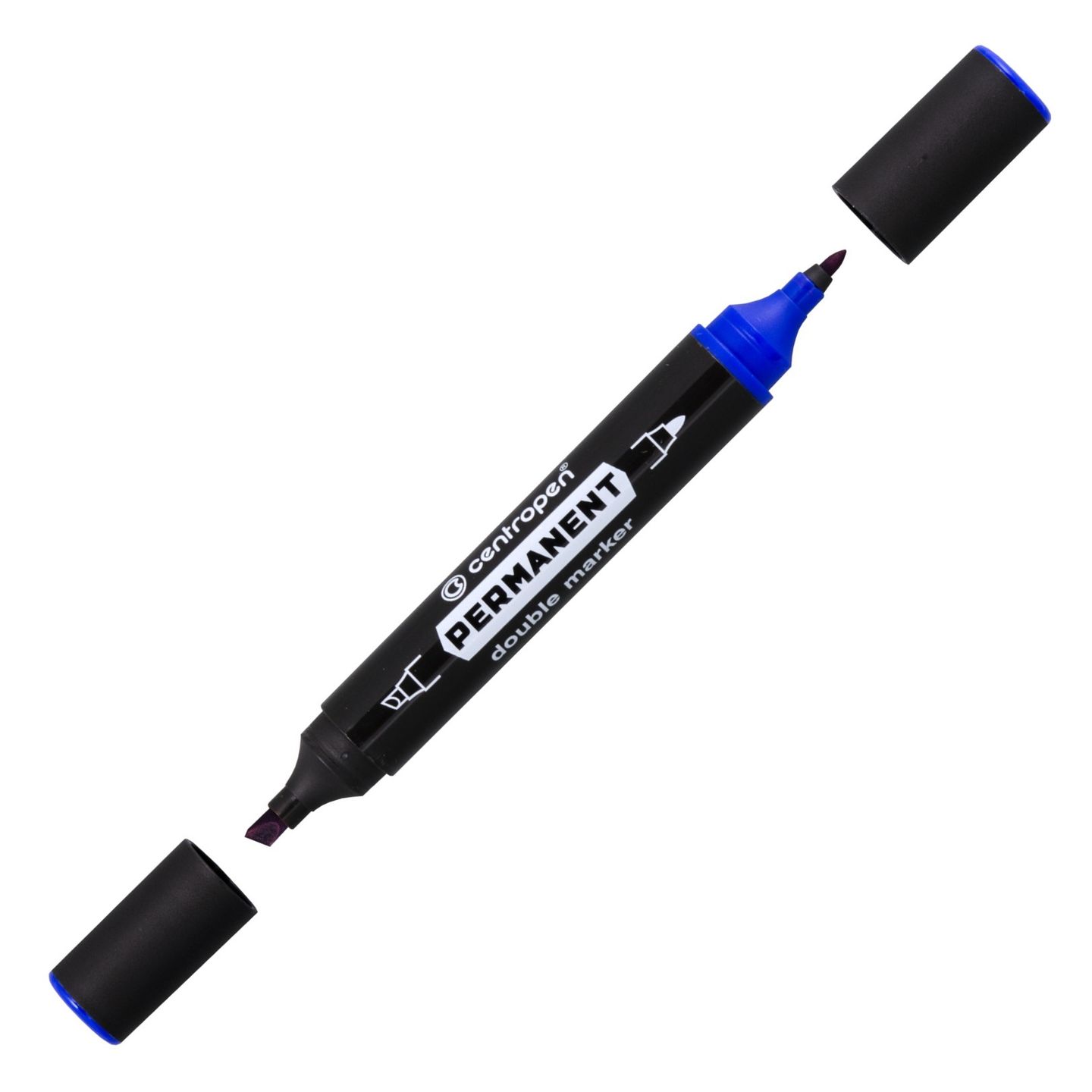 Centropen Popisovač 1666 Permanentní dvouhrotý - modrý