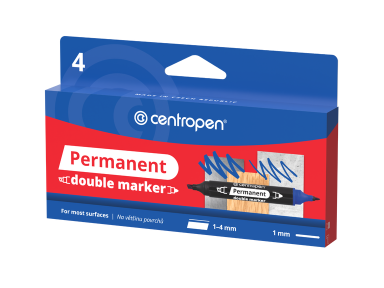 Popisovač Centropen Double 1666/4 Permanentní CENTROPEN, a.s.