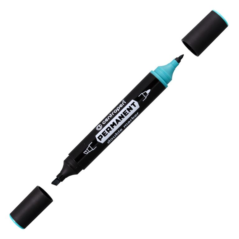 Popisovač Centropen Double 1666 zelený Permanentní CENTROPEN, a.s.