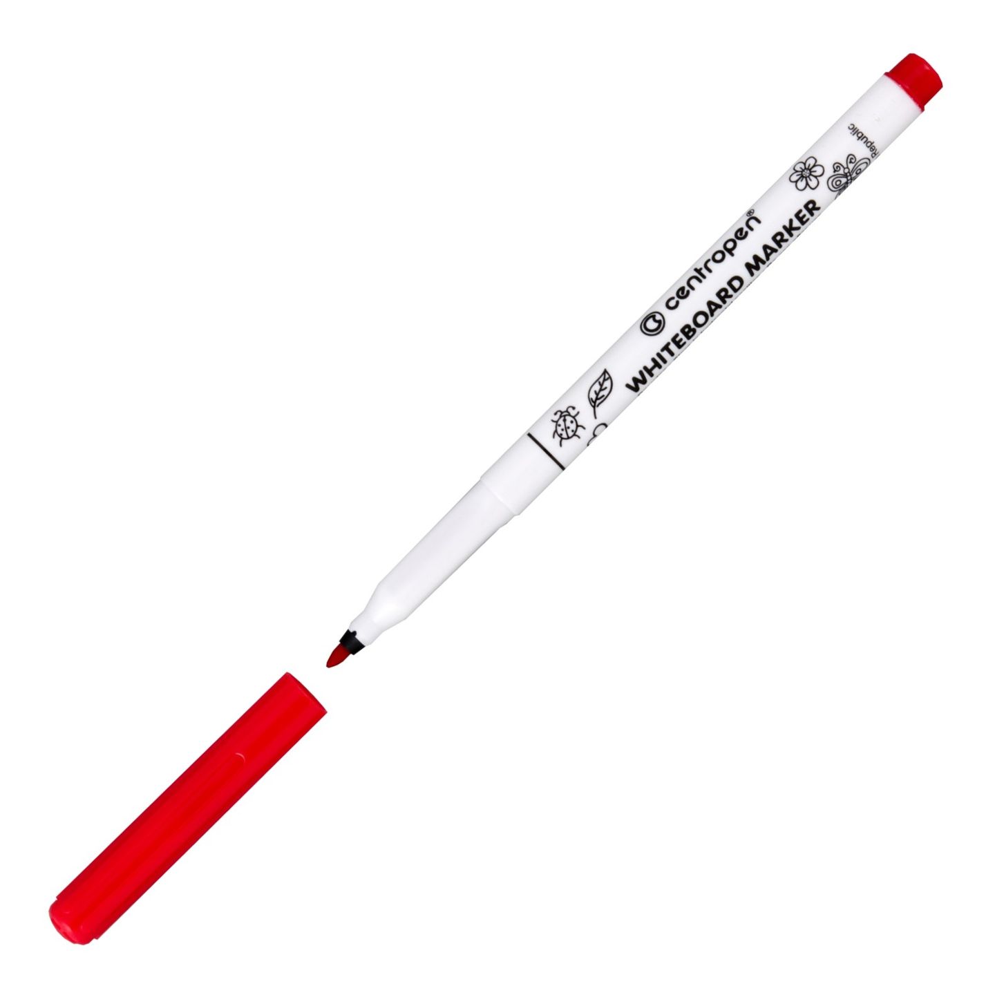 Centropen Popisovač 2507 na bílé tabule - červený
