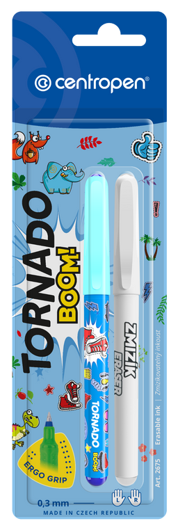 Obrázek produktu: Centropen Popisovač 2675/2 Tornádo Boom + zmizík, mix barev