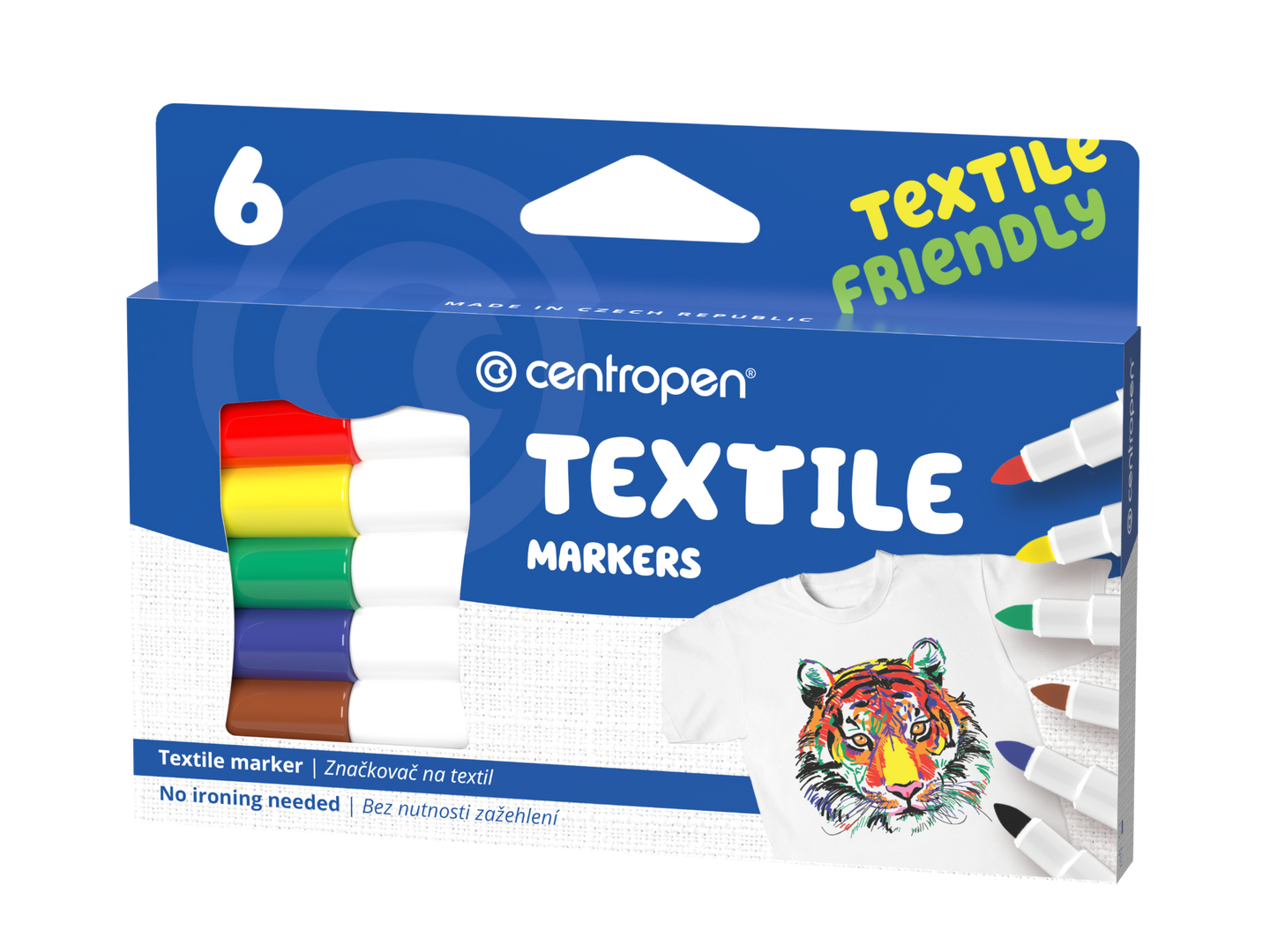 Centropen Popisovač 2739 na textil - sada 6 barev
