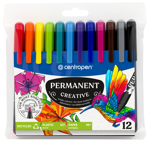 Obrázek produktu: Centropen Popisovač 2896 Permanent creative - sada 12 barev