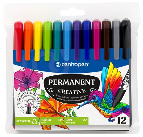 Obrázek produktu: Centropen Popisovač 2896 Permanent creative - sada 12 barev