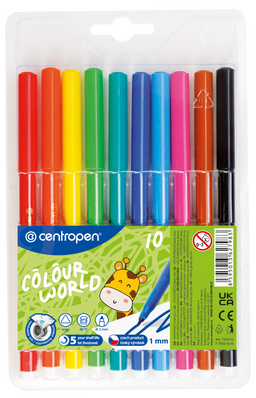 Obrázek produktu: Centropen Popisovač COLOUR WORLD 7550 trojboký - sada 10 barev