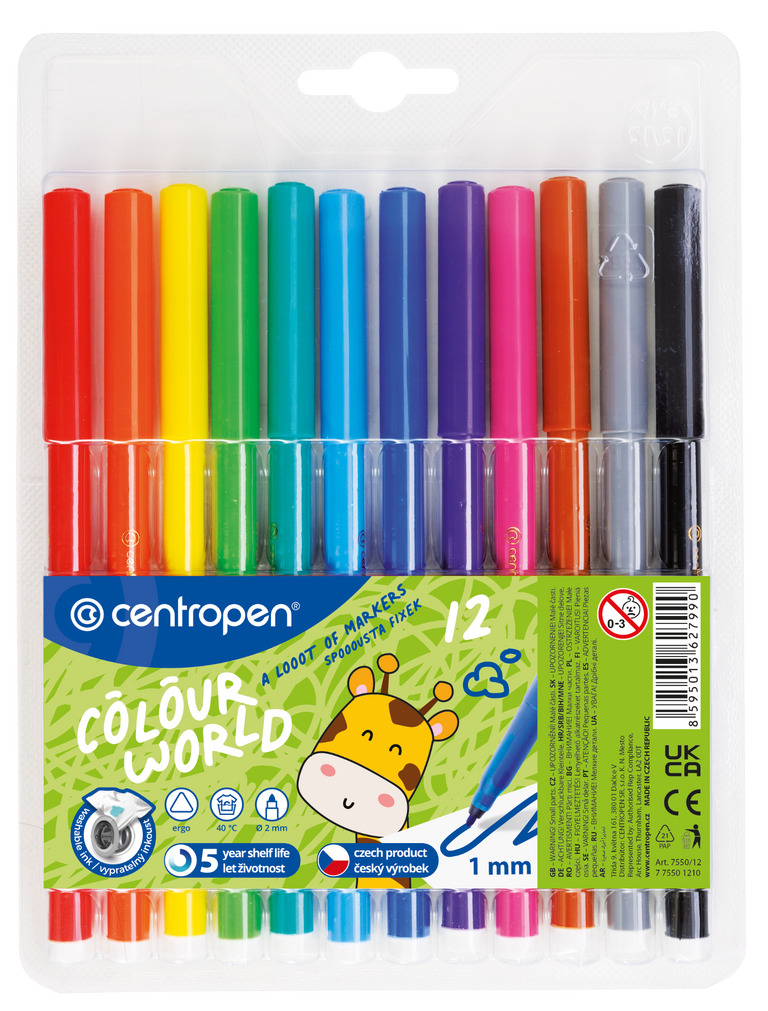 Centropen Colour World 7550 12 ks